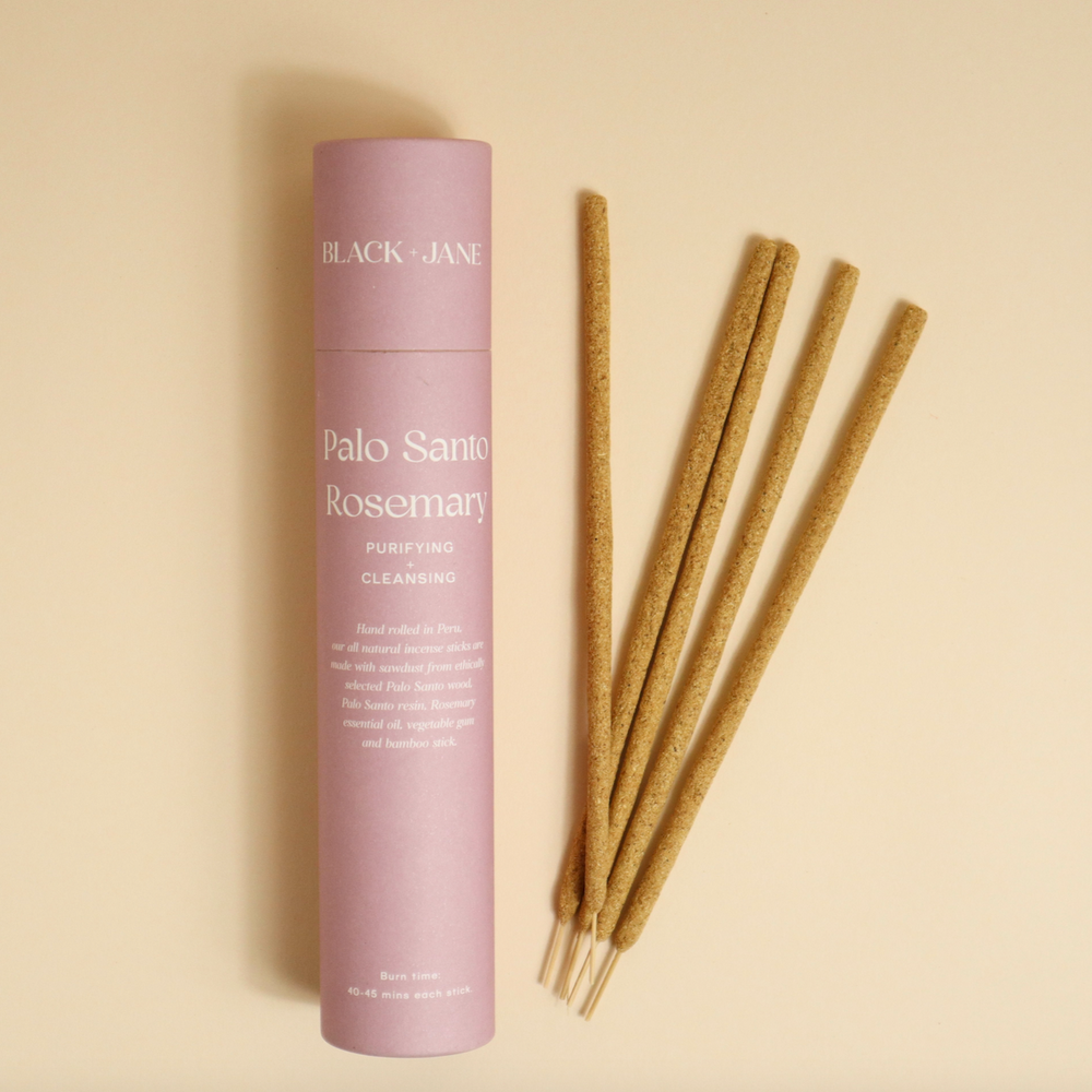 BLACK + JANE | HAND ROLLED PALO SANTO INCENSE STICKS